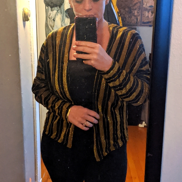 Gold and Black cardigan - Picture 1 of 6
